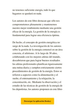 no tenemos suficiente energía, todo lo que
hagamos se quedará en nada.
Los autores de este libro destacan que sólo nos
compro