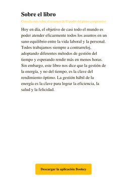Sobre el libro
Consulta más sobre el resumen de El poder del pleno compromiso (https://www.bookey.app/es/book/el-poder-del-pl