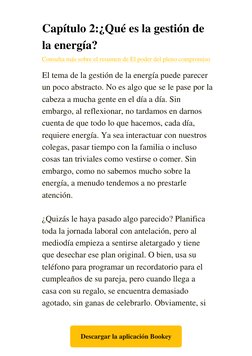 Capítulo 2:¿Qué es la gestión de
la energía?
Consulta más sobre el resumen de El poder del pleno compromiso (https://www.book