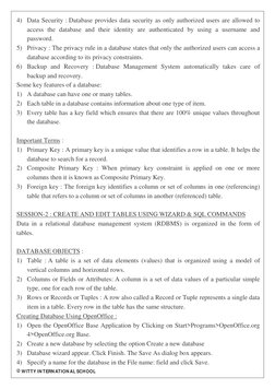 Class 10 DBMS Unit 3 Notes | PDF | Databases | Teaching Methods & Materials