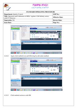 HPLC Agilent 1260 SOP: Operation & Calibration | PDF | High Performance ...