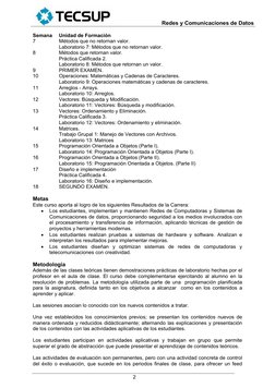 Redes y Comunicaciones de Datos
 
 
2
Semana 
Unidad de Formación 
7 
Métodos que no retornan valor. 
 
Laboratorio 7: Méto