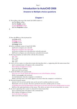 AutoCAD 2008 MCQs and Answers | PDF