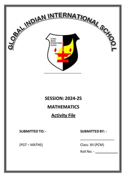 Class 12 Maths Activity File 2024-25 | PDF
