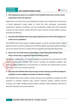 Interview Questions SAP S 4HANA PUBLIC CLOUD 1721653696 | PDF | Cloud ...