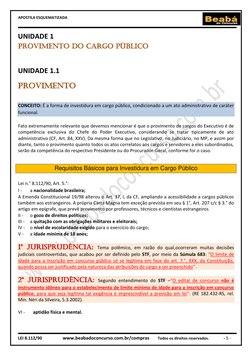 APOSTILA ESQUEMATIZADA 
 
 
 
LEI 8.112/90                  www.beabadoconcurso.com.br/compras        Todos os direitos reser