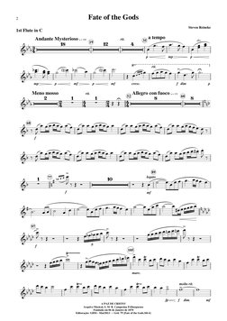 02 - Fate of The Gods - 1st Flute in C | PDF | Tempo | Poetics