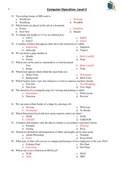 NSDA Level 3 Computer Operation Quiz | PDF | Malware | World Wide Web