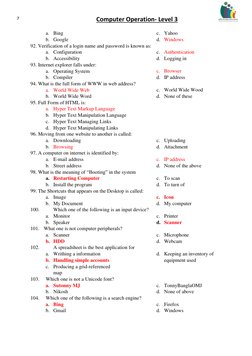 NSDA Level 3 Computer Operation Quiz | PDF | Malware | World Wide Web