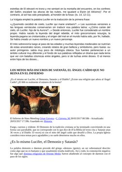 estrellas de El elevaré mi trono y me sentaré en la montaña del encuentro, en los confines
del Safón; escalaré las alturas de