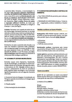 MEDICINA PRÁTICA | Módulo Cirurgia/Ortopedia 
@medicinapratica 
E) EXPOSITION (EXPosiçÃO E CONTROLE Do 
AMBIENTE) 
o paciente