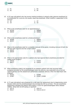 Anesthesia Coding Questions and Answers | PDF | Anesthesia | Surgery