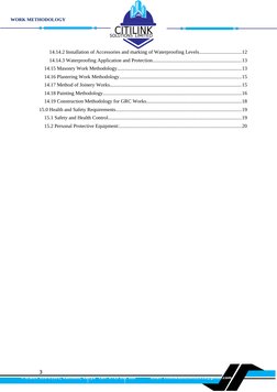 CITILINK
WORK METHODOLOGY
SOLUTIONS LIMITED
14.14.2 Installa