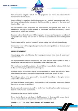 CITILINK
WORK METHODOLOGY
SOLUTIONS LIMITED
First aid statio