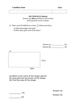 Grade 6 Mathematics Exam Paper 2 | PDF | Speed | Mathematics