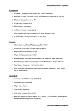 Grade 12 Afrikaans FAL Poetry Guide | PDF | Poetic Devices | Poetry