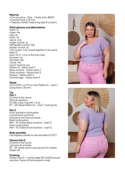 Material
• Circulo yarns - Clea - 2 balls color #6029
• Crochet hook 1.25 mm
• Tapestry needle measuring tape & scissors
Stit