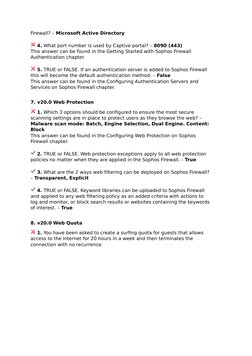 Sophos Firewall v20.0 Exam Insights | PDF | Firewall (Computing ...