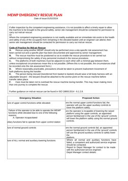 Mewp Rescue Checklist.pdf MEWP Emergency Rescue Plan Guide | PDF | Engineering | Personal ...