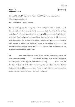 EAP Writing Examination Guide | PDF | Global Positioning System | Cognition