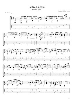 Roland Dyens - Lettre Encore TAB | PDF | Character Encoding