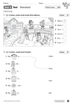 Kids Can Unit 3 Test Materials | PDF | Sneakers | Skirt
