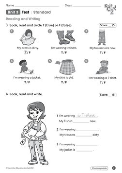 Kids Can Unit 3 Test Materials | PDF | Sneakers | Skirt