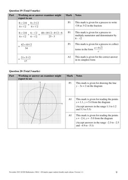 November 2021 Edexcel Maths 1H Mark Scheme | PDF | Mathematics
