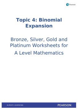A Level Binomial Expansion Worksheets | PDF | Mathematics