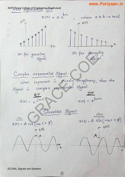 EC3354 Signals and Systems Notes | PDF | Fourier Transform | Convolution