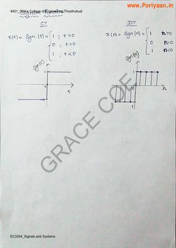 EC3354 Signals and Systems Notes | PDF | Fourier Transform | Convolution