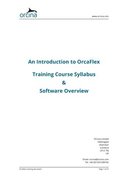 OrcaFlex Training Course Overview | PDF | Waves | Spreadsheet