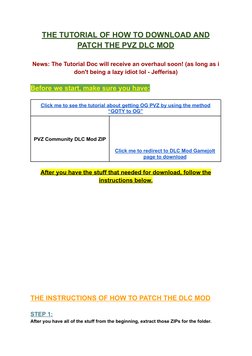 Pvsz Doc PVZ DLC Mod Download Tutorial | PDF | System Software | Utility Software