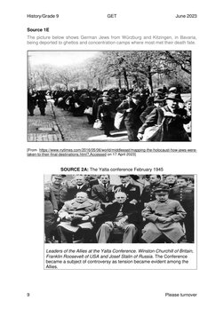 Grade 9 June History Exam 2023 | PDF | Nazi Germany | The Holocaust