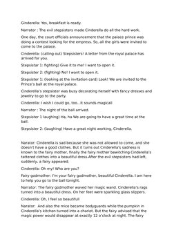 Cinderella Reader's Theater Script | PDF | Cinderella | Grimms' Fairy Tales