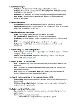 Class 12 IP: Internet and Web Notes | PDF | World Wide Web | Internet & Web