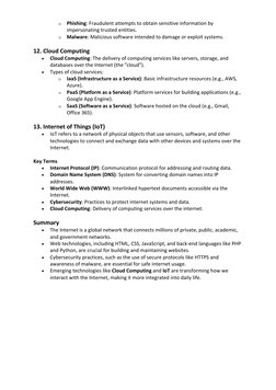 Class 12 IP: Internet and Web Notes | PDF | World Wide Web | Internet & Web