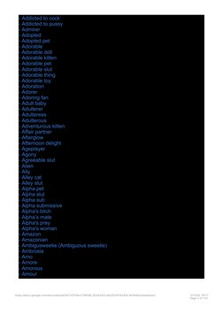 Submissive and Pet Name Megalist | PDF