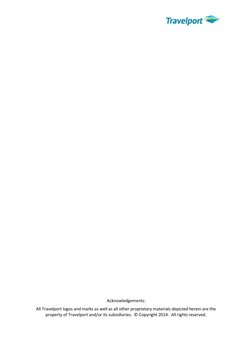 Acknowledgements:
All Travelport logos and marks as well