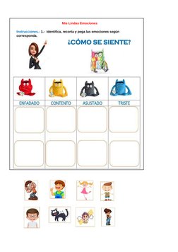 Fichas de emociones para primer grado | PDF