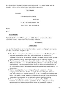 Mact Form MACT Claim Petition Draft Template | PDF | Affidavit