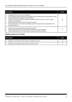 Unit 7 Test Answers for English 9 | PDF | English Language | Sentence ...