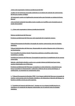 ¿Cómo está organizado el sistema jurisdiccional del MS?
¿Cuáles son las instancias procesales existentes en el sistema de sol