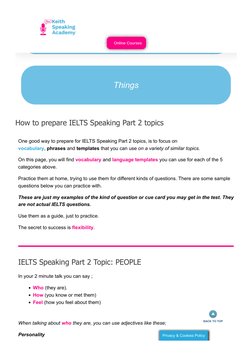 IELTS Speaking Part 2 Preparation Guide | PDF | International English ...