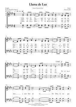 °
¢
°
¢
°
¢
°
¢
Arreglo:
Itai P./ David M./ Bani P.
M.I.C.E.C.
q = 70
Autor:
Desconocido
Llama de Luz
(Amor/ Gracia de Dios)