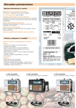 Trazabilid
(cualquier 
carne,
Elevadas prestaciones
Tickets y etiquetas “a medida”
Diseño y contenido configurable por el usu