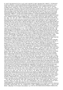 FU. Sell CVV Info Fullz Good UK USA CA Au EU- Sell Cvv Buy/Sell CVV Fullz Cc information 2020. **PRICE** >>2$ FOR EACH
LEAD/F