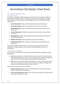 ServiceNow CSA Master Cheat Sheet | PDF | Database Schema | Databases