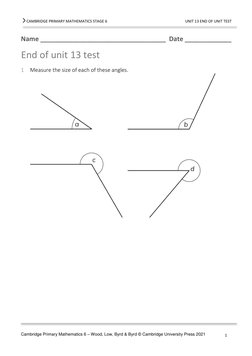 Grade 6 Unit 13 Math Test | PDF