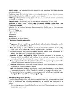 Principles of Agricultural Extension Education | PDF